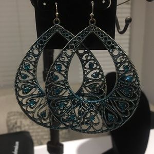 Big and beautiful light blue earrings